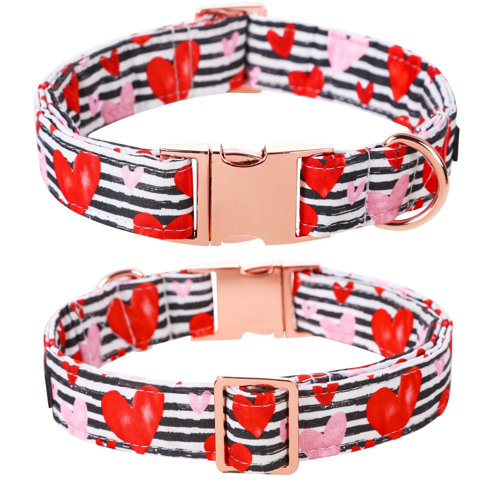 Valentine's Day Dog Collar with Sailor Bow for Girl