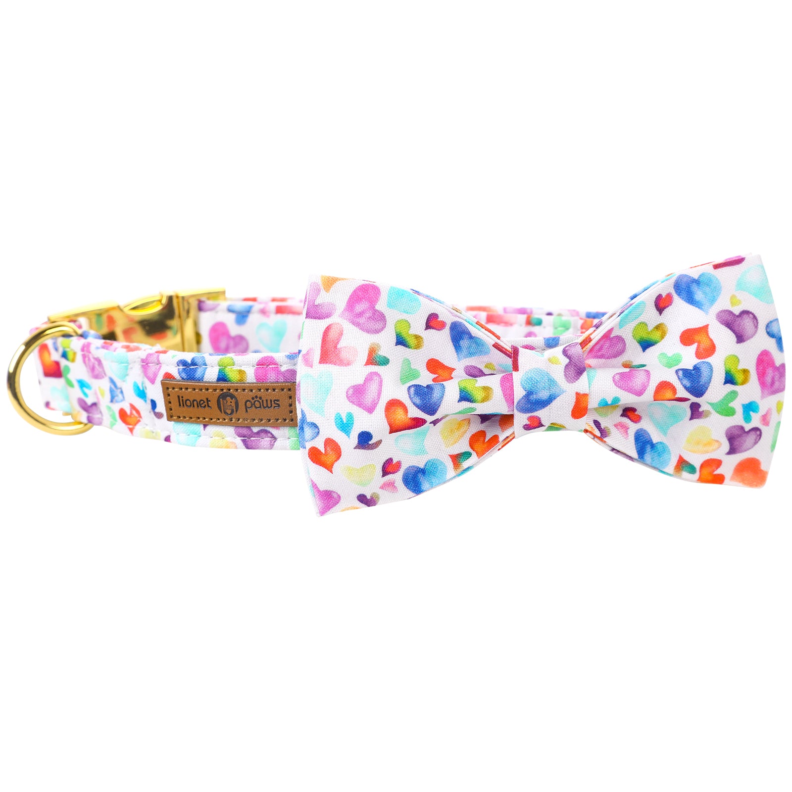 Valentine's Day Bowtie Dog Collar with Metal Buckle for Girl or Boy