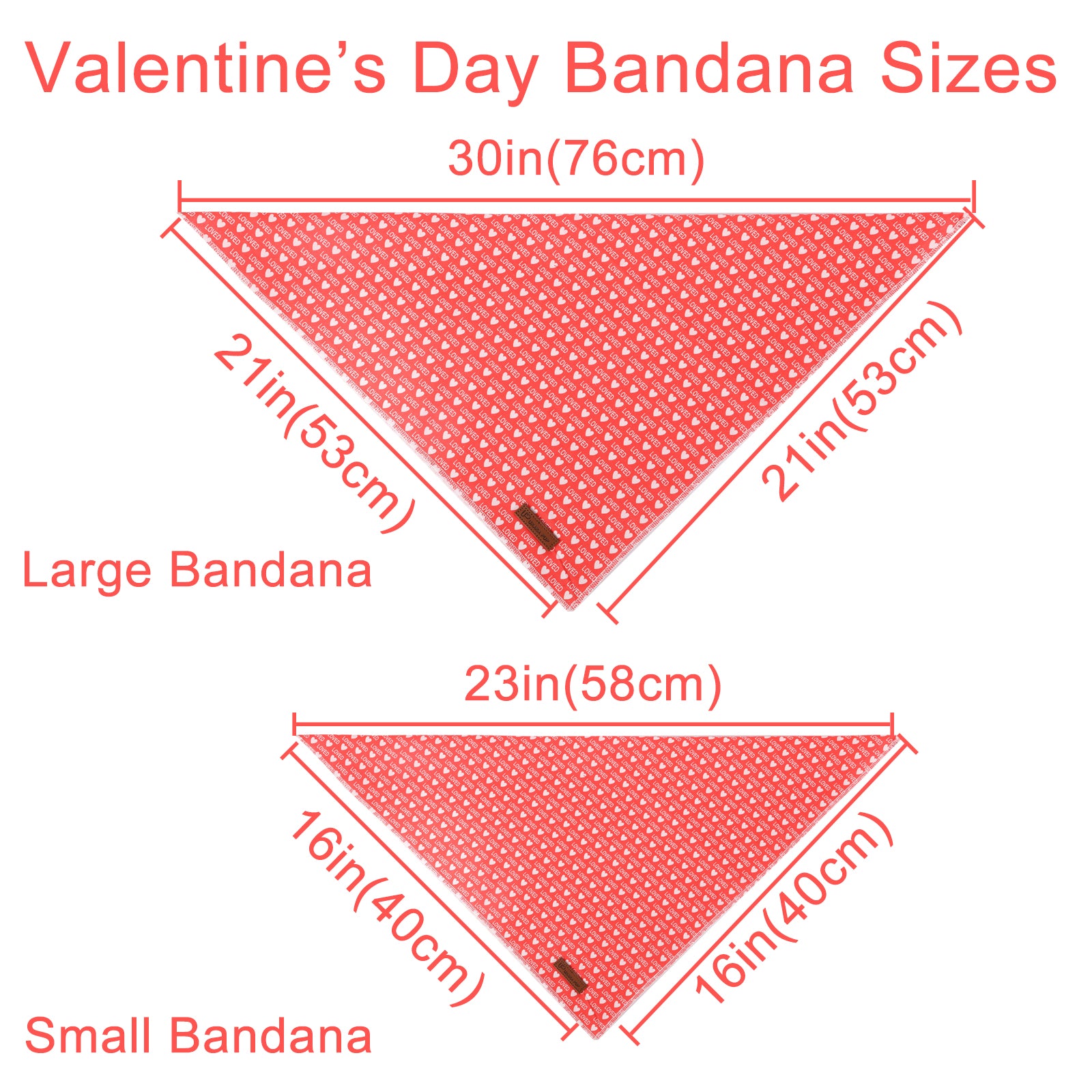 Valentine's Day Dog Bandana for Small Medium Large Female Dogs Gift