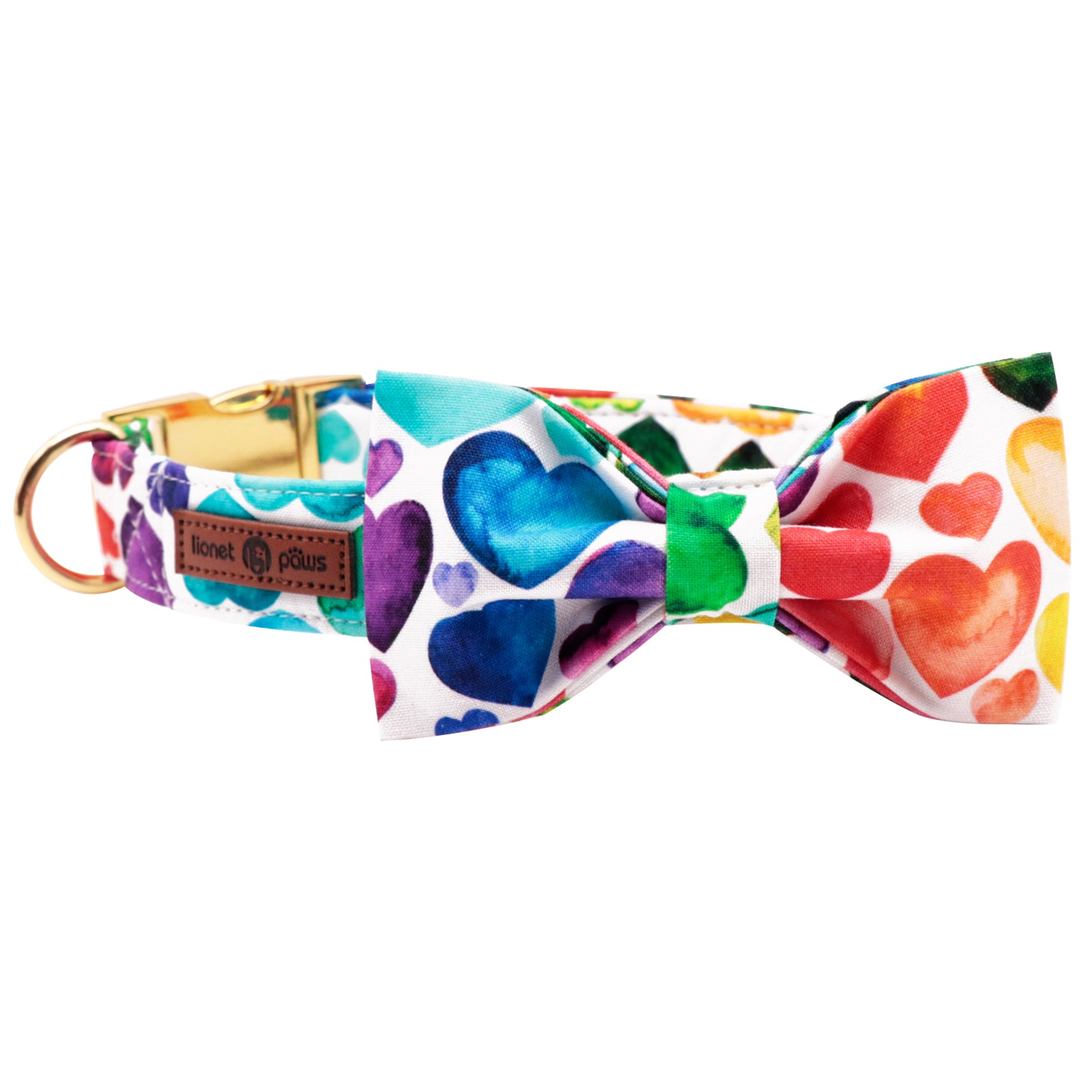 Valentine's Day Bowtie Dog Collar with Metal Buckle for Girl or Boy