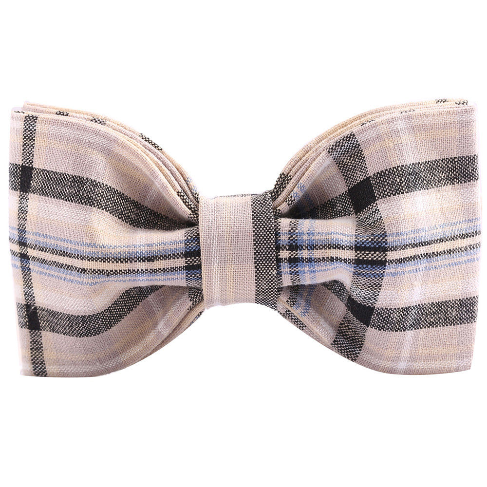 Bowtie Dog Cat Collar with Plastic Buckle, Gray