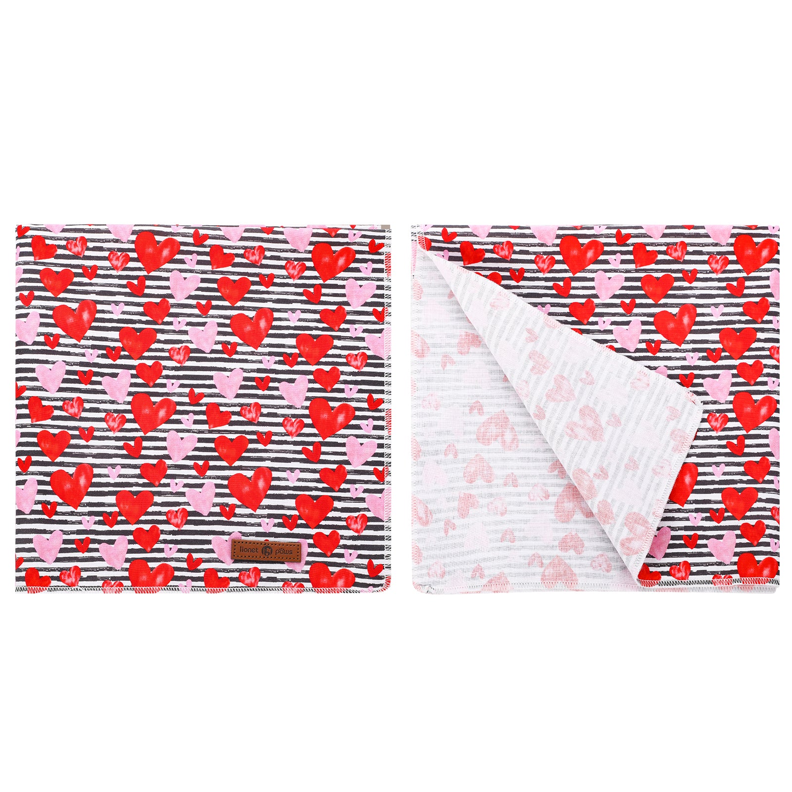 Valentine's Day Dog Bandana Cotton Handkerchief Scarf Triangle Bandana for Male Female Dog