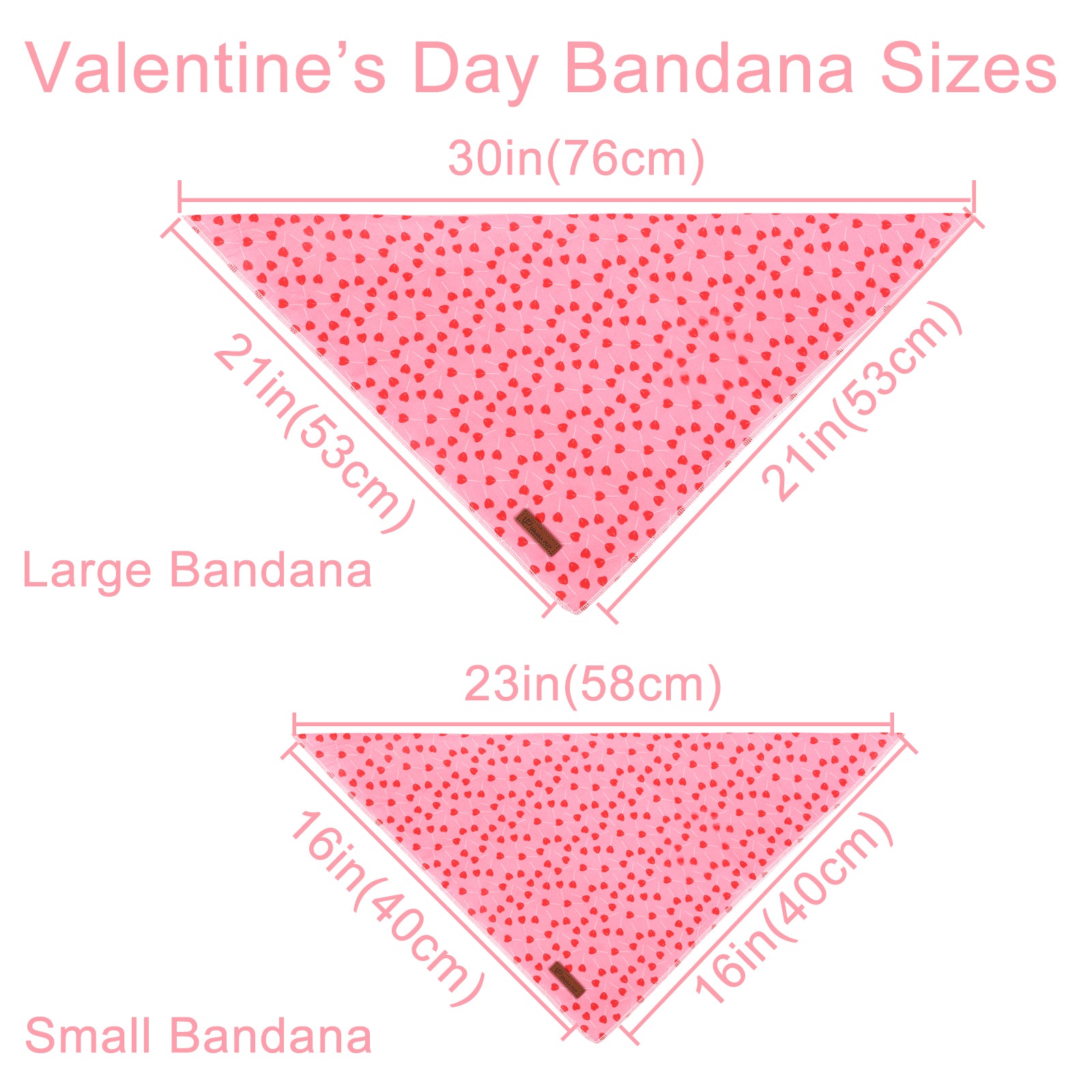 Valentine's Day Dog Bandana for Small Medium Large Female Dogs Gift