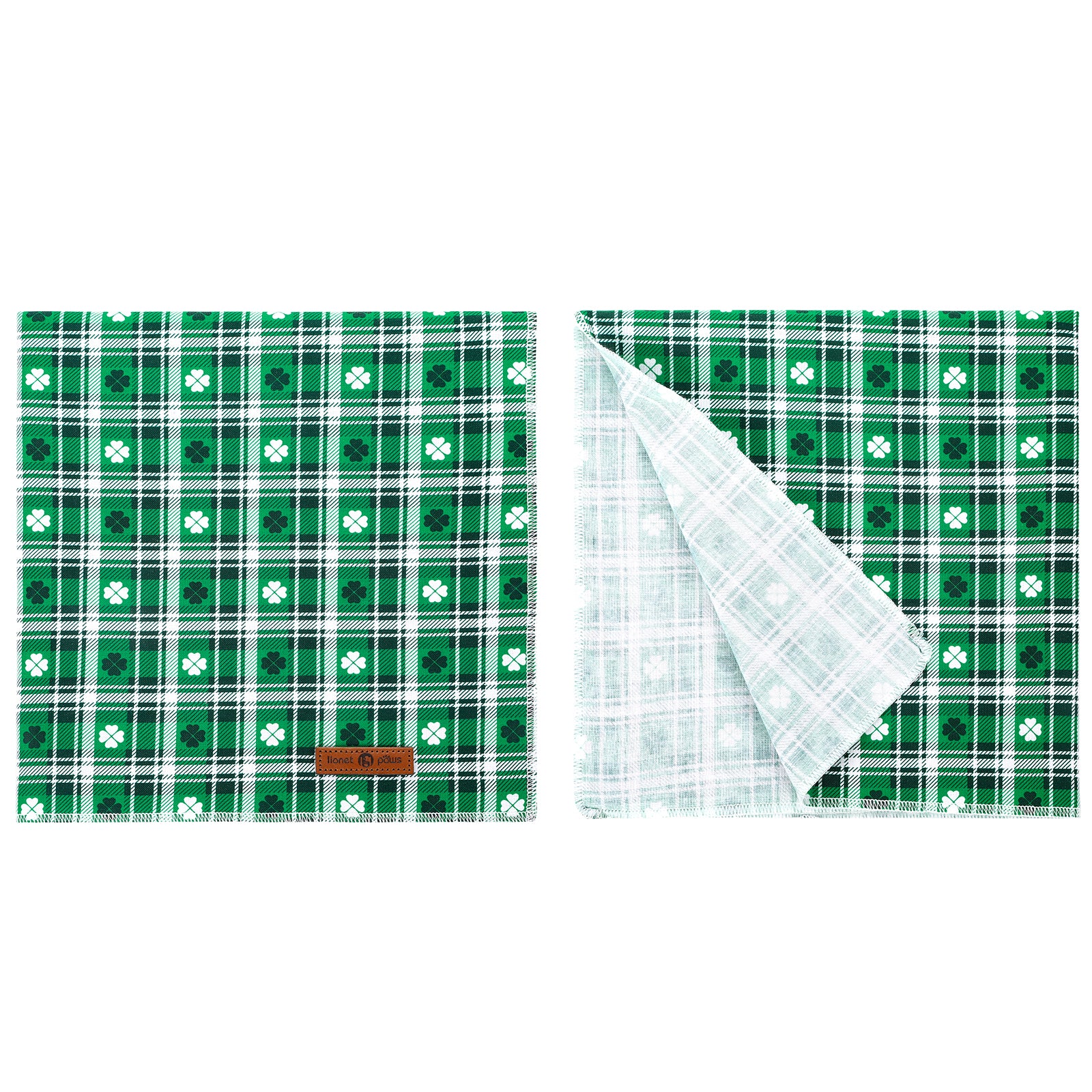 St. Patrick's Day Green Dog Bandana Handkerchief Scarf Triangle Bandana for Male Female Dog