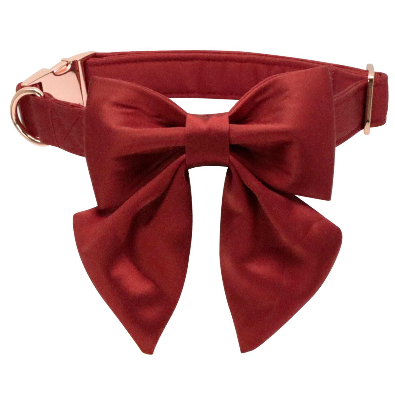 Comfortable Silk Dog Collar with Detachable Sailor Bow for Male Female Dogs