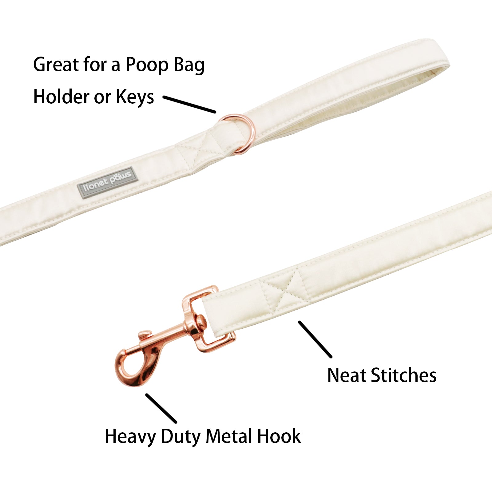 Silk Dog Leash for Small Medium Large Dog Matching Collar