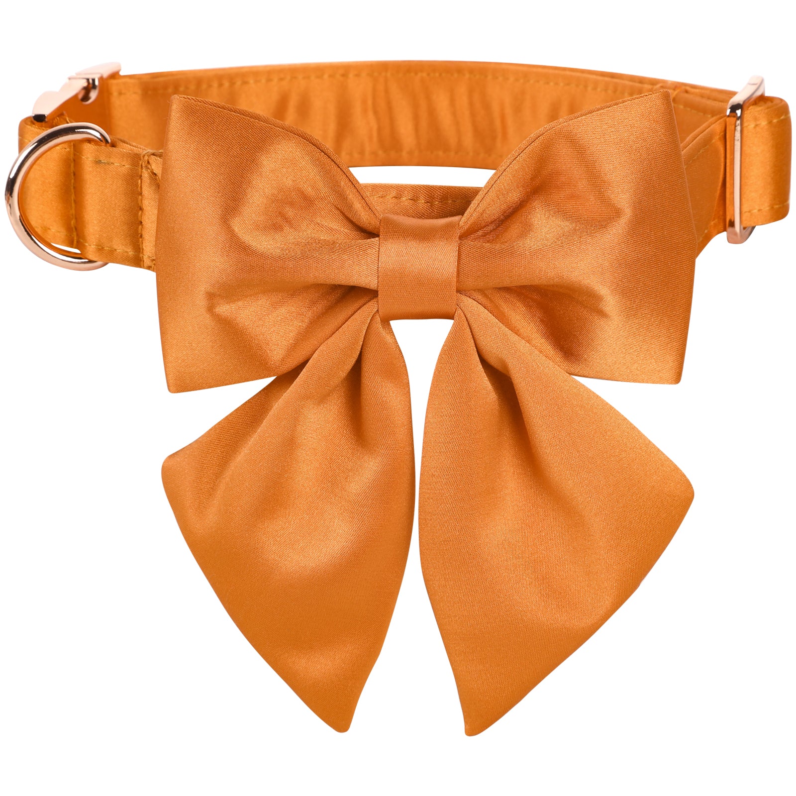 Comfortable Silk Dog Collar with Detachable Sailor Bow for Male Female Dogs