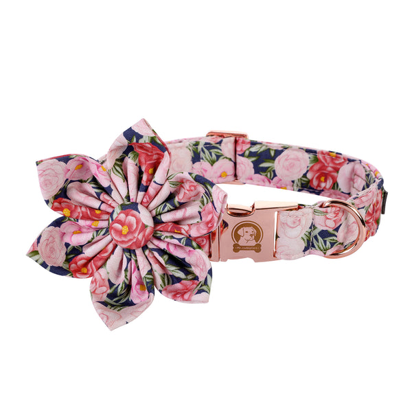Dog Collar with Flower for Female Dog