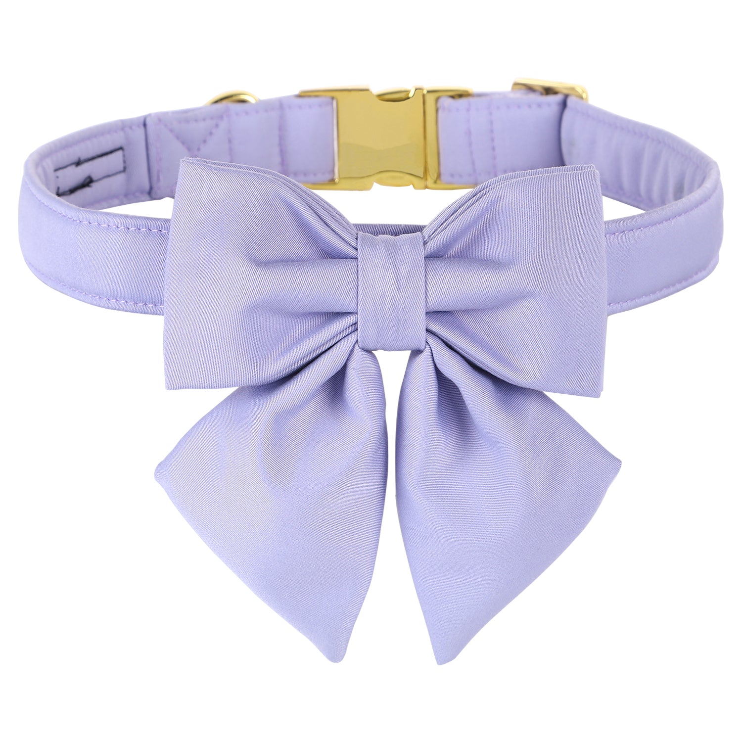 Comfortable Cotton Dog Collar with Detachable Sailor Bow for Male Female Dogs