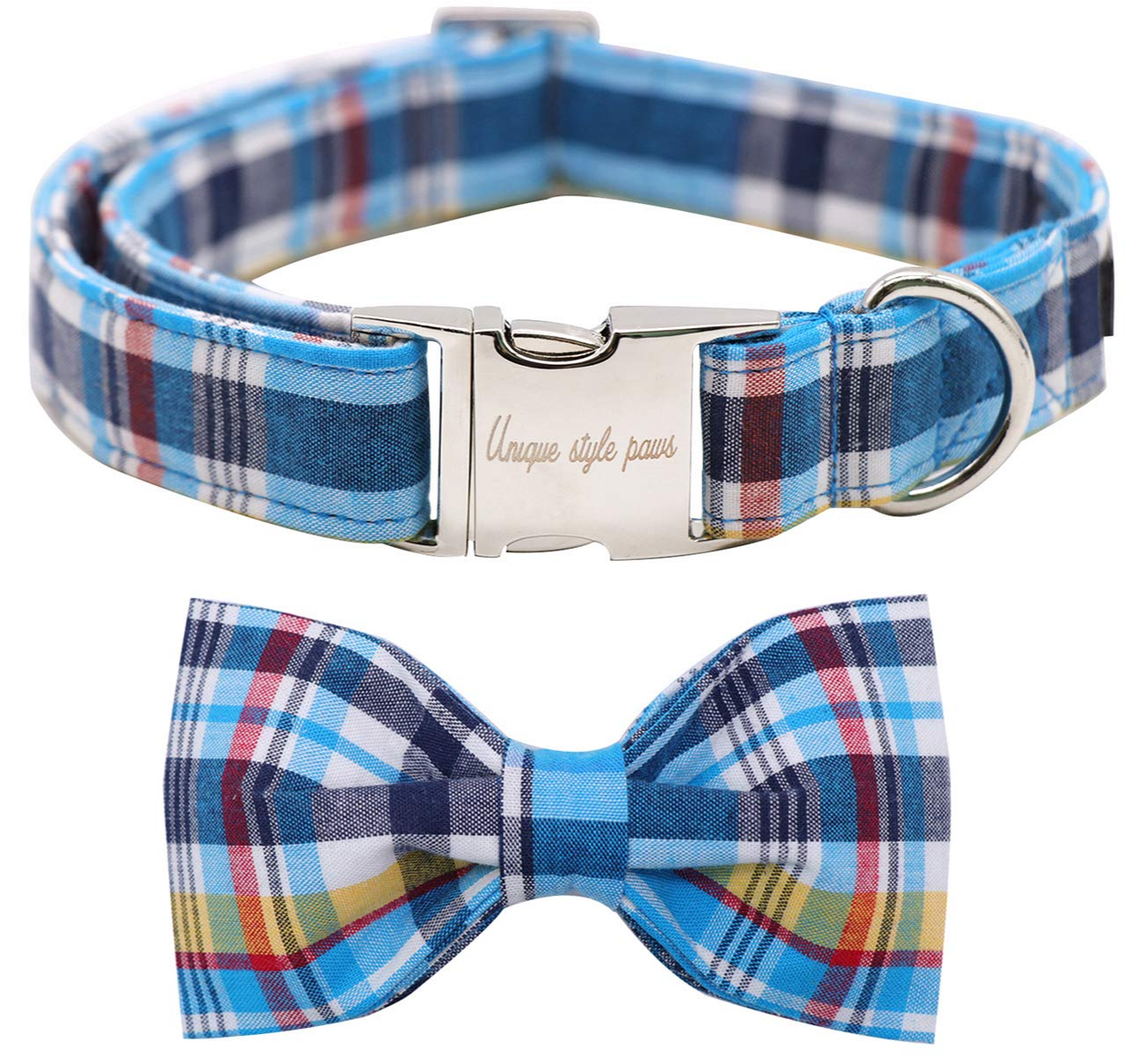 Bowtie Dog Collar with Metal Buckle for Boy Dog