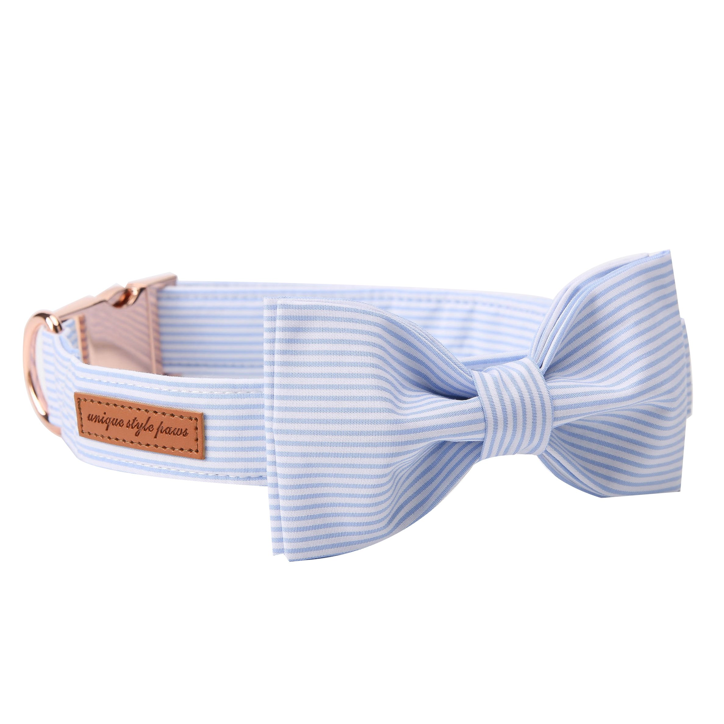 Bowtie Dog Collar with Metal Buckle for Girl or Boy