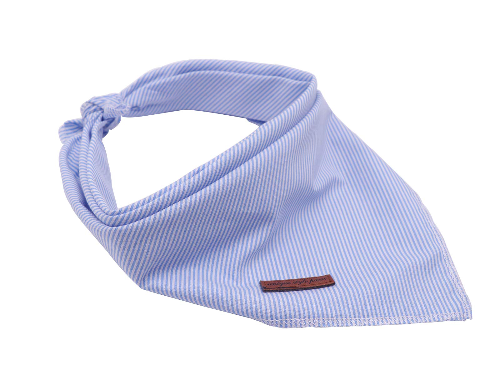 Blue Stripe Dog Bandana for Small Medium Large Female Male Dogs Gift