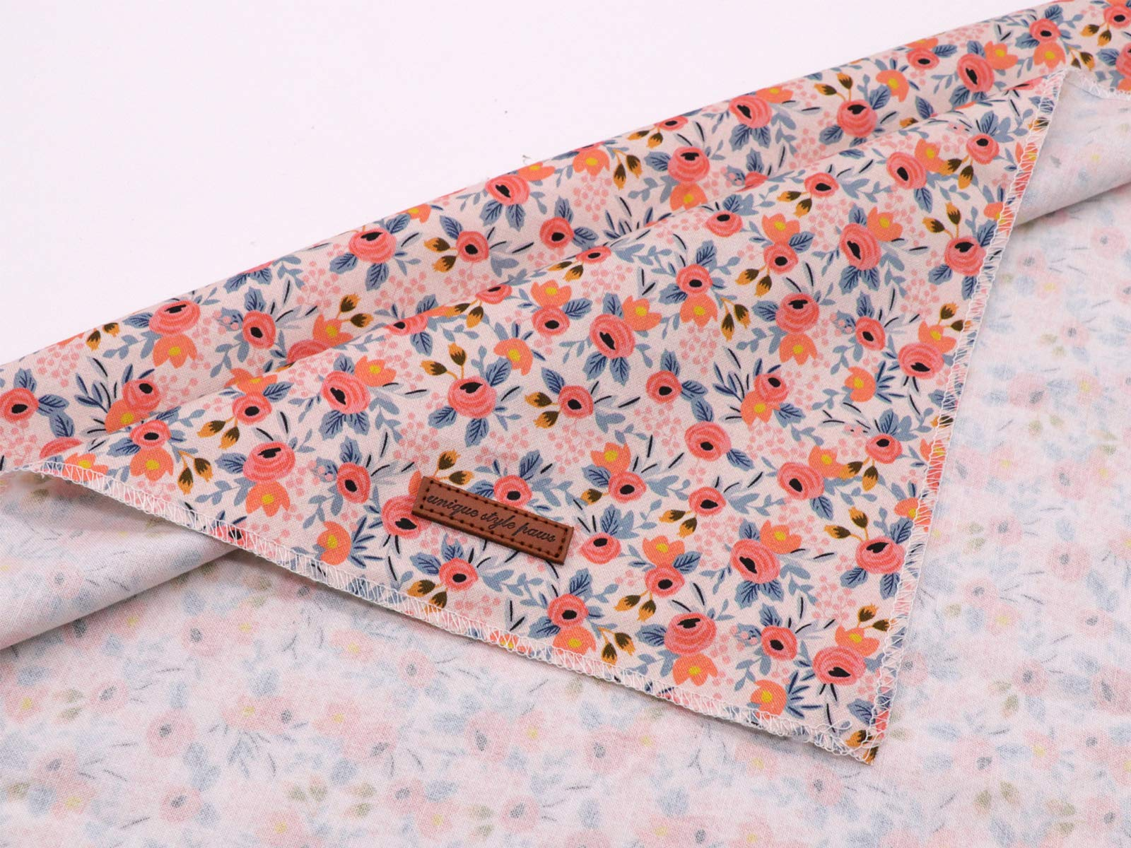 Pink Flower Dog Bandana for Small Medium Large Female Dogs Gift