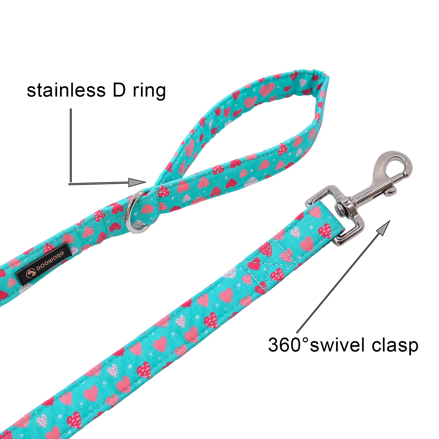 Valentine's Day Dog Leash for Small Medium Large Dogs